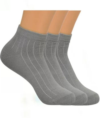 REDCARP Men & Women Solid, Striped Ankle Length, Mid-Calf/Crew, Peds/Footie/No-Show, Low Cut(Pack of 3)