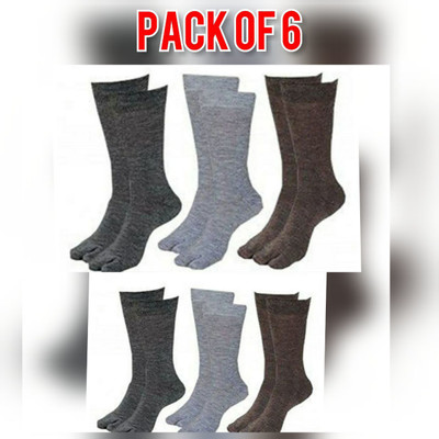 Sigma trading Men & Women Solid Mid-Calf/Crew(Pack of 6)