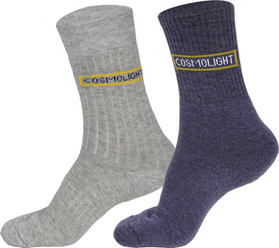 cosmolight Unisex Solid Mid-Calf/Crew(Pack of 2)
