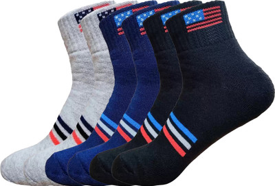 LABOLIA Men & Women Solid, Self Design Ankle Length, Mid-Calf/Crew(Pack of 3)
