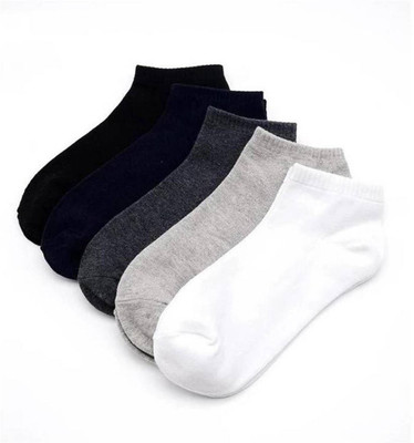 MERCEHIVE Men & Women Solid, Self Design Ankle Length, Calf Length, Over the Knee, Peds/Footie/No-Show(Pack of 5)