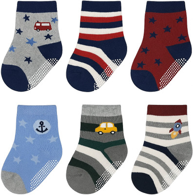 Cuteably Baby Boys & Baby Girls Printed Ankle Length(Pack of 6)