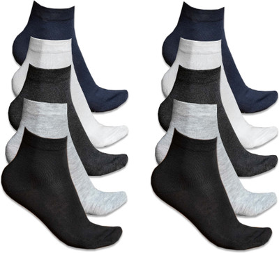 SOXX Men & Women Solid Ankle Length(Pack of 10)