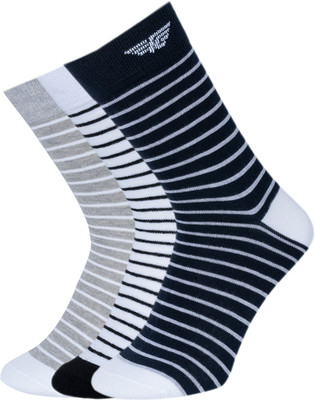 RED TAPE Men Striped Calf Length(Pack of 3)