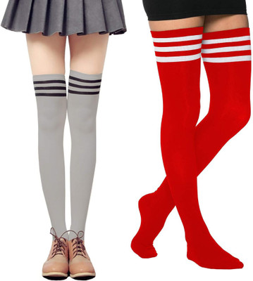 Pollo Loco Unisex Striped Over the Knee(Pack of 2)