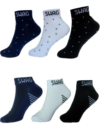 swagsocks Men & Women Printed Ankle Length(Pack of 6)