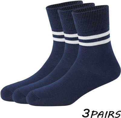 HIMANSHU HOSIERY Boys & Girls Striped Mid-Calf/Crew(Pack of 3)