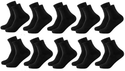 Aiden's Collection Men Solid Ankle Length(Pack of 10)