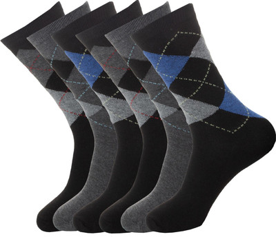 Broova Men & Women Solid Mid-Calf/Crew(Pack of 6)