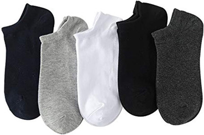 VESTURA Men & Women Solid, Self Design Ankle Length, Calf Length, Over the Knee, Peds/Footie/No-Show(Pack of 5)