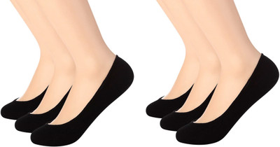 FATON Women Solid Peds/Footie/No-Show(Pack of 6)