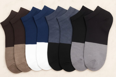 Septem Men & Women Solid Ankle Length(Pack of 4)