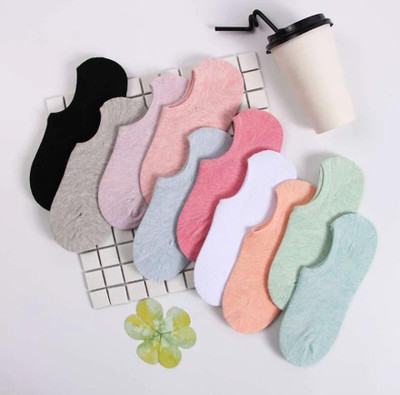 Sting Bee Women Solid Low Cut(Pack of 10)