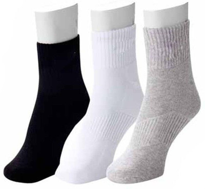 vactly Men & Women Solid Ankle Length(Pack of 3)
