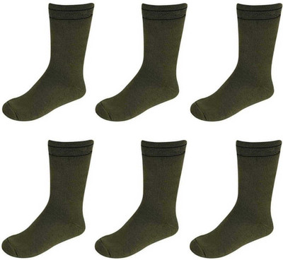 Akeet Trend Men Solid Calf Length(Pack of 6)