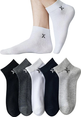 RECKZOZ Men Solid Ankle Length(Pack of 5)