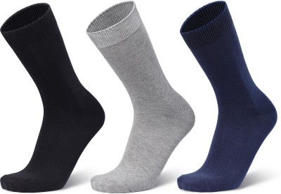 ANCHOR Business/ Office/ Formal Socks Men Solid Mid-Calf/Crew(Pack of 3)