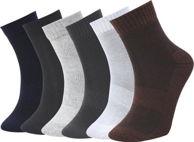 RYSN Men & Women Solid Ankle Length(Pack of 6)