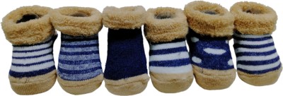 VOICI Baby Boys & Baby Girls Self Design Peds/Footie/No-Show(Pack of 5)