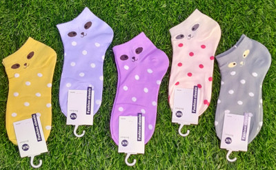 Sting Bee Women Printed Low Cut(Pack of 5)