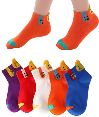 MOMISY Boys & Girls Applique Ankle Length(Pack of 5)