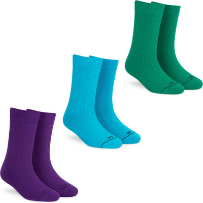 Dynamocks Men & Women Solid Mid-Calf/Crew(Pack of 3)