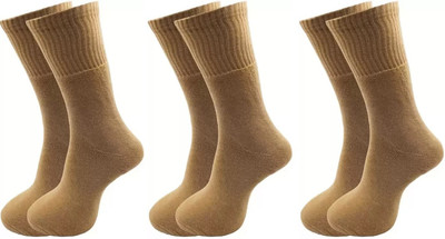 Liyana Collection Men & Women Solid Mid-Calf/Crew(Pack of 6)