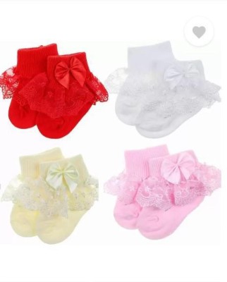 oromo Baby Girls Solid Ankle Length(Pack of 4)