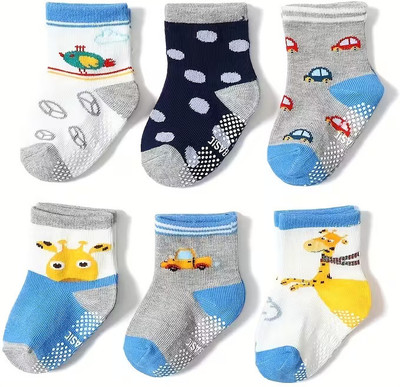 Cuteably Baby Boys & Baby Girls Animal Print Ankle Length(Pack of 6)