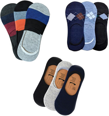 IGNOTO Men Solid Peds/Footie/No-Show(Pack of 9)