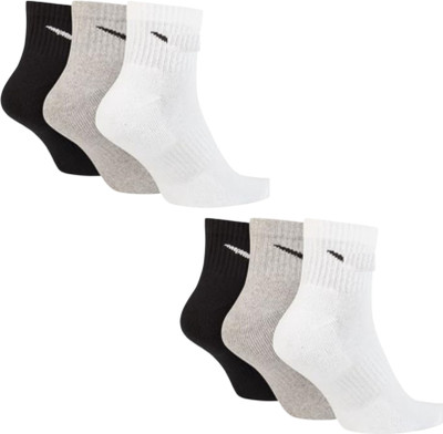 LEBERTY Unisex Self Design, Solid, Printed Ankle Length(Pack of 6)