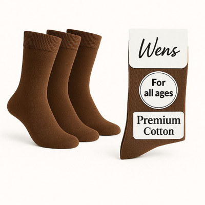 Wens Unisex Solid Mid-Calf/Crew(Pack of 3)