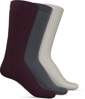 TalkingSox Men & Women Solid Calf Length(Pack of 3)