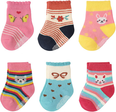 Cuteably Baby Girls Floral Print Ankle Length(Pack of 6)