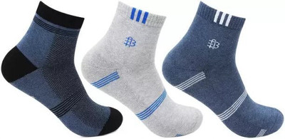 Cavenders Unisex Printed, Self Design, Solid Ankle Length(Pack of 3)