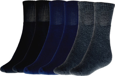 MUKHAKSH Men Solid Ankle Length(Pack of 3)