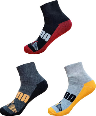 LABOLIA Men & Women Solid, Self Design Ankle Length, Mid-Calf/Crew(Pack of 3)