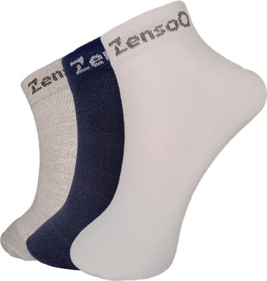 ZensoO Unisex Solid Ankle Length(Pack of 3)