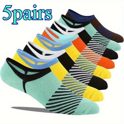 Glenza Trendz Men & Women Striped Low Cut