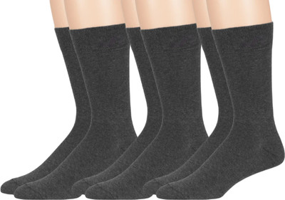 VAPINDIA Men Solid Mid-Calf/Crew(Pack of 3)