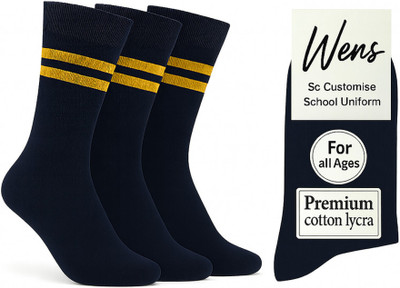 Wens Unisex Solid Mid-Calf/Crew(Pack of 3)