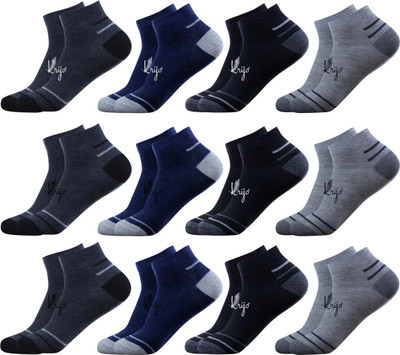krijo Men Solid Ankle Length(Pack of 12)
