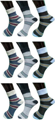 Akeet Trend Men Striped Ankle Length(Pack of 9)