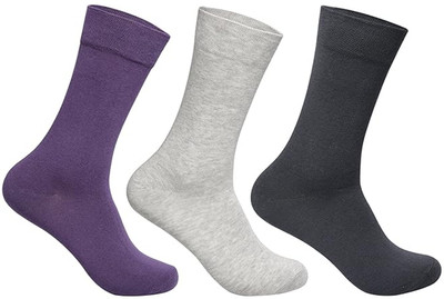 Supersox Men Solid Mid-Calf/Crew(Pack of 3)