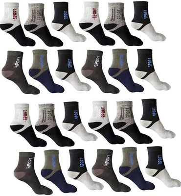 INNERO Men & Women Self Design Ankle Length(Pack of 12)