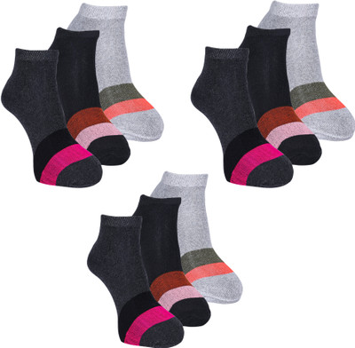 VKXPCHI Men & Women Solid Ankle Length(Pack of 12)