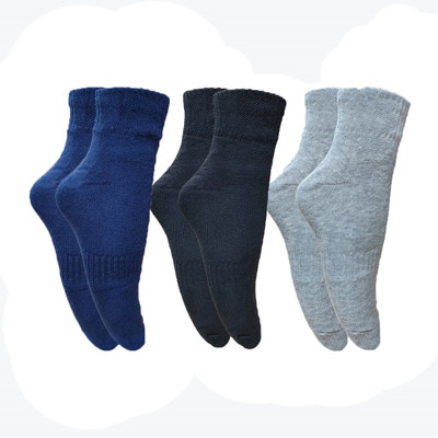 LABOLIA Men & Women Solid, Self Design Ankle Length, Mid-Calf/Crew(Pack of 3)