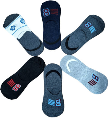 MYRA HANDCRAFTS Men & Women Printed Peds/Footie/No-Show(Pack of 6)