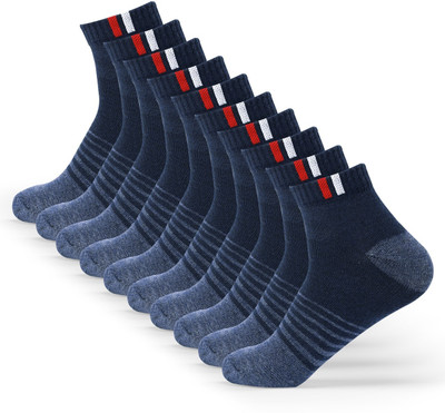 RECKZOZ Men & Women Solid Ankle Length(Pack of 5)