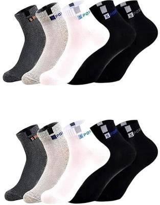 leacom Men Solid Ankle Length(Pack of 12)